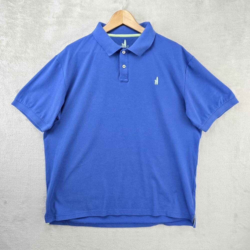 Johnnie-O Polo Shirt Mens XL Blue Short Sleeve Embroidered JMPO 1120 Golf
